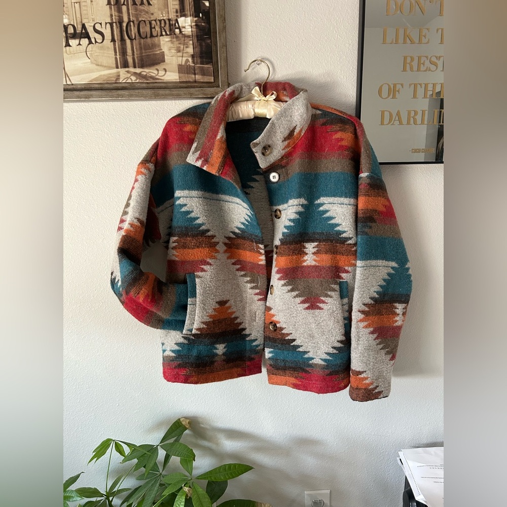Colorful Western Flannel Jacket